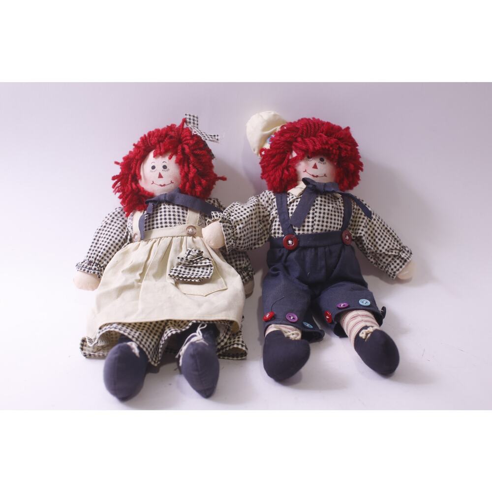 Raggedy Ann and Andy, Collector, Cloth Dolls, Vintage Home Decor ~ 250709-WH 422